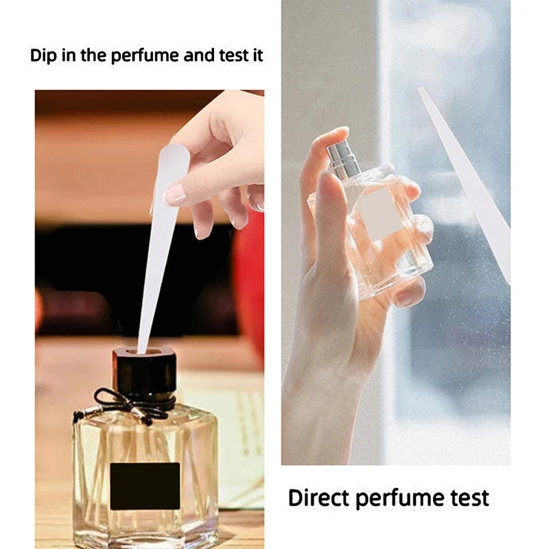 Perfume Testing Strips 100pc | Pointed-End Paper Testers Fragrance Testing Strips Qme