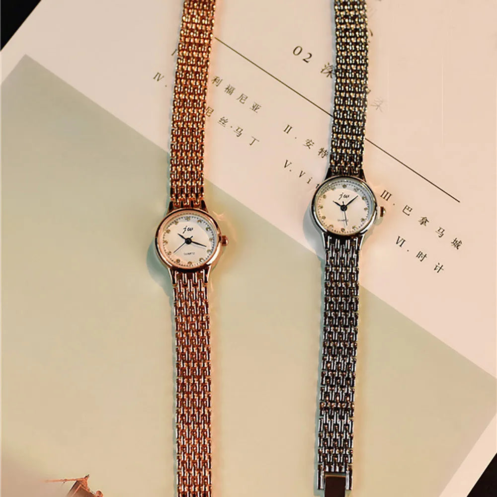 Women's Elegant Quartz Watch | Stainless Steel Band Women's Quartz Watch Qme