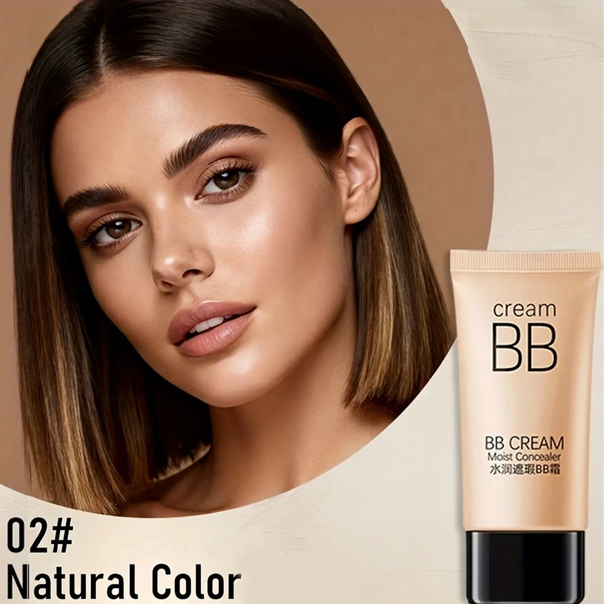 Full Coverage Matte Foundation – Hydrating, Long-Lasting Matte Foundation Qme 02Natural color 40g