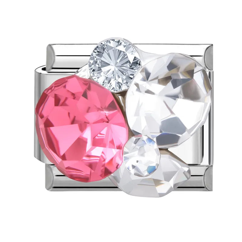 Zircon Stars & Cherry Italian Charm Links | DIY Bracelet Italian Charm Links Qme Style 14