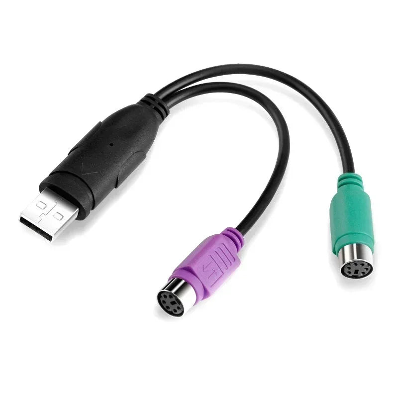 USB Male to PS/2 Female Adapter Cable – Plug & Play Keyboard USB PS/2 Adapter Qme