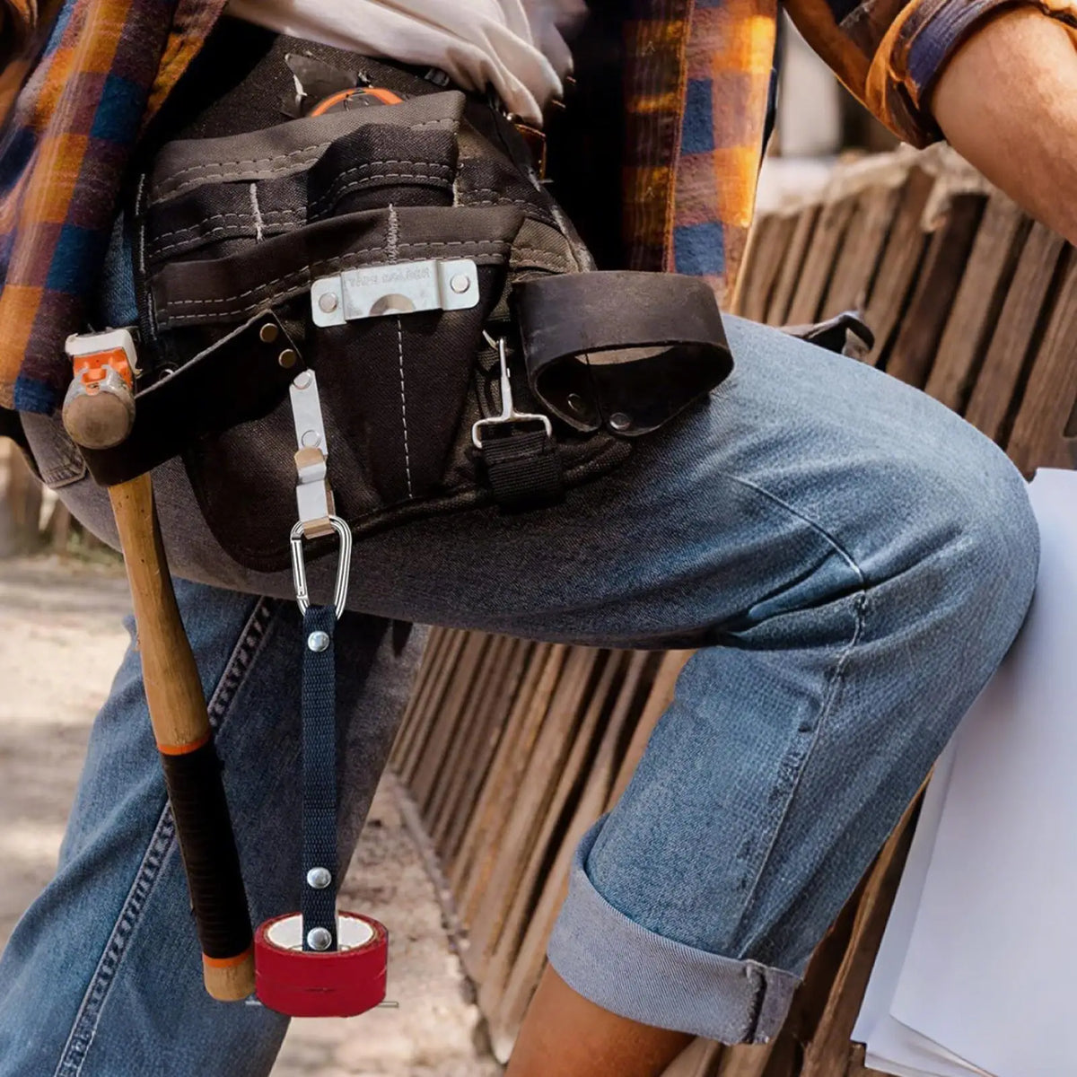 4-Pack Polyester Electrical Tape Holder – Tool Belt Clip Organizer Tool Belt Organizer Qme
