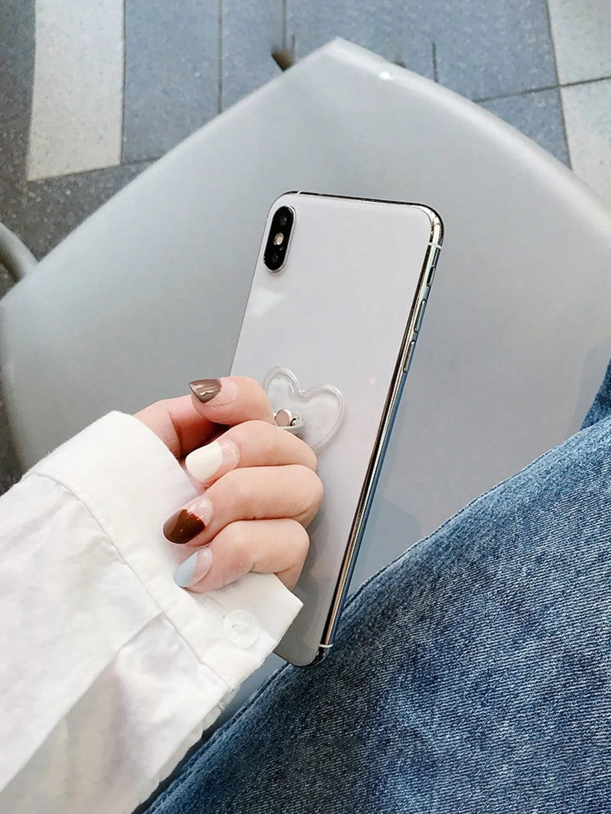 Acrylic Crystal Phone Ring Holder – Transparent Random Shape Phone Ring Holder Qme