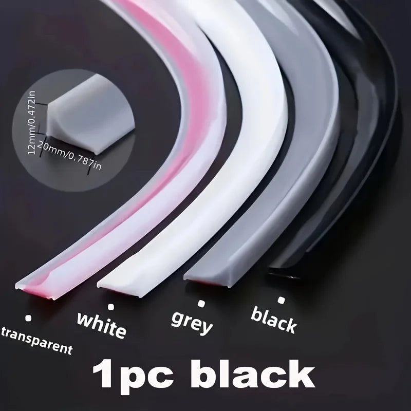 Self-Adhesive Silicone Waterproof Seal Strip – Kitchen & Bath Waterproof Seal Strip Qme black