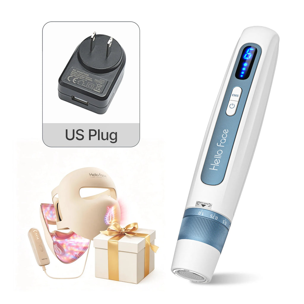 Hello Face H5 EMS Microneedling Pen + M300 LED Mask 2-in-1 Kit Microneedling Pen Kit Qst US H5 Pen with Mask