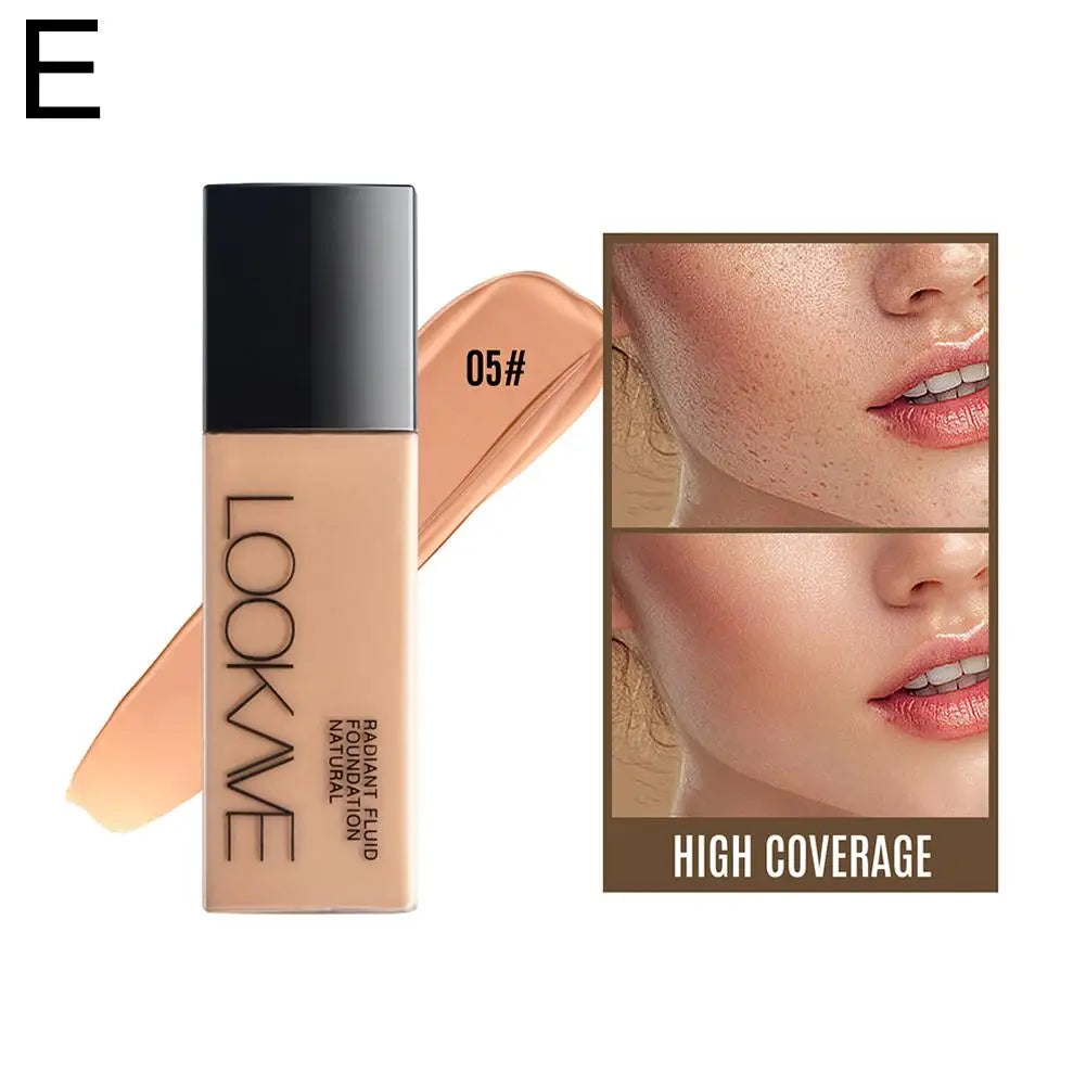 LOOKAVE Liquid Foundation – Full Coverage Natural Matte Liquid Foundation Qme 05 CN