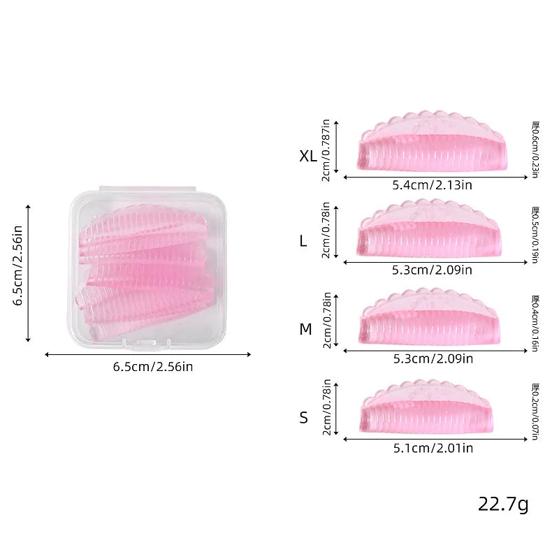 Silicone Lash Lifting & Lamination Pads – 4 Pairs Reusable Lash Lifting Pads Qme