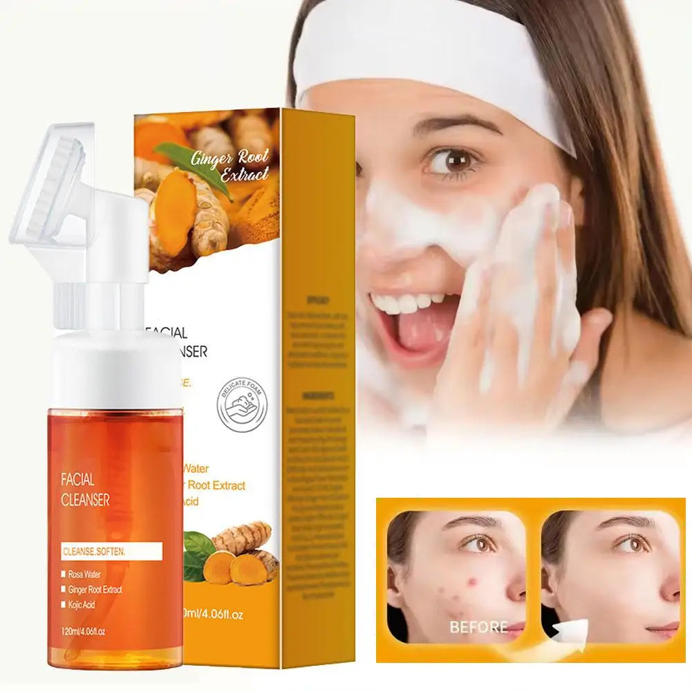 Turmeric Cleansing Mousse – Dark Spot & Oil Control Cleanser Brightening Face Cleanser Qme