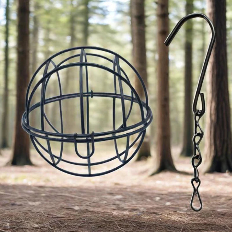 Metal Suet Ball Bird Feeder with Hanging Chain | Outdoor Garden Bird Feeder Qst