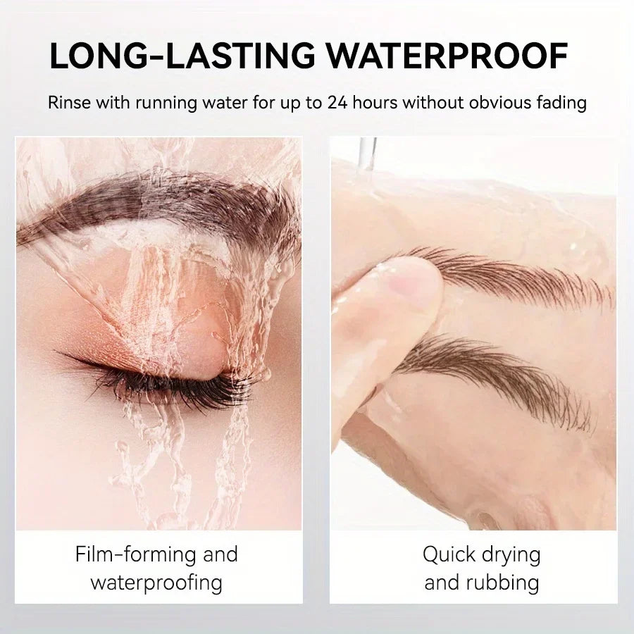 Qme Waterproof Liquid Brow Pen – Long-Lasting Natural Finish Liquid Eyebrow Pen Qme