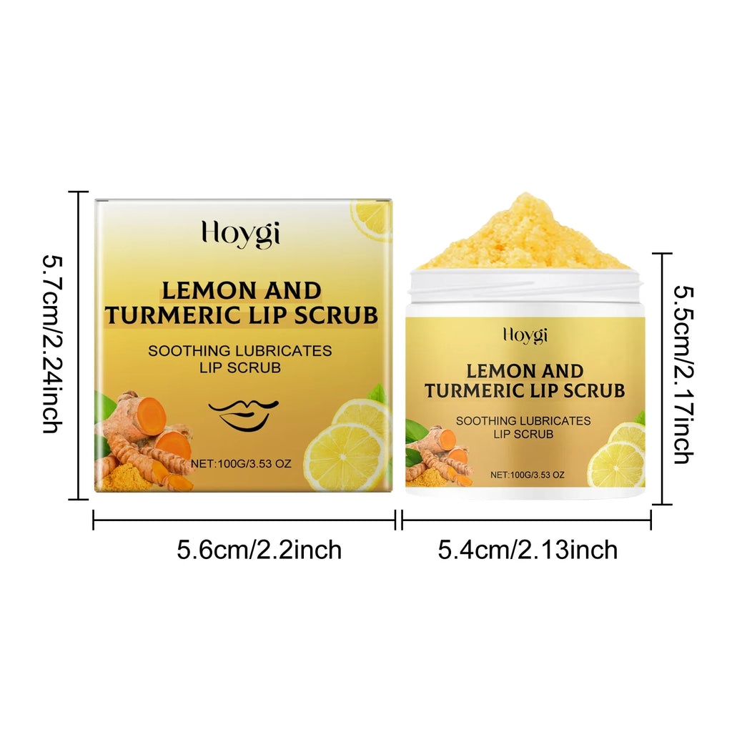 Turmeric Lemon Lip Scrub – Exfoliating & Moisturizing Lip Scrub Qme