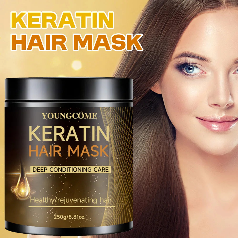 YOUNGCOME Keratin Hair Mask 250g | Smooth, Soft & Shiny Hair Keratin Hair Mask Qst