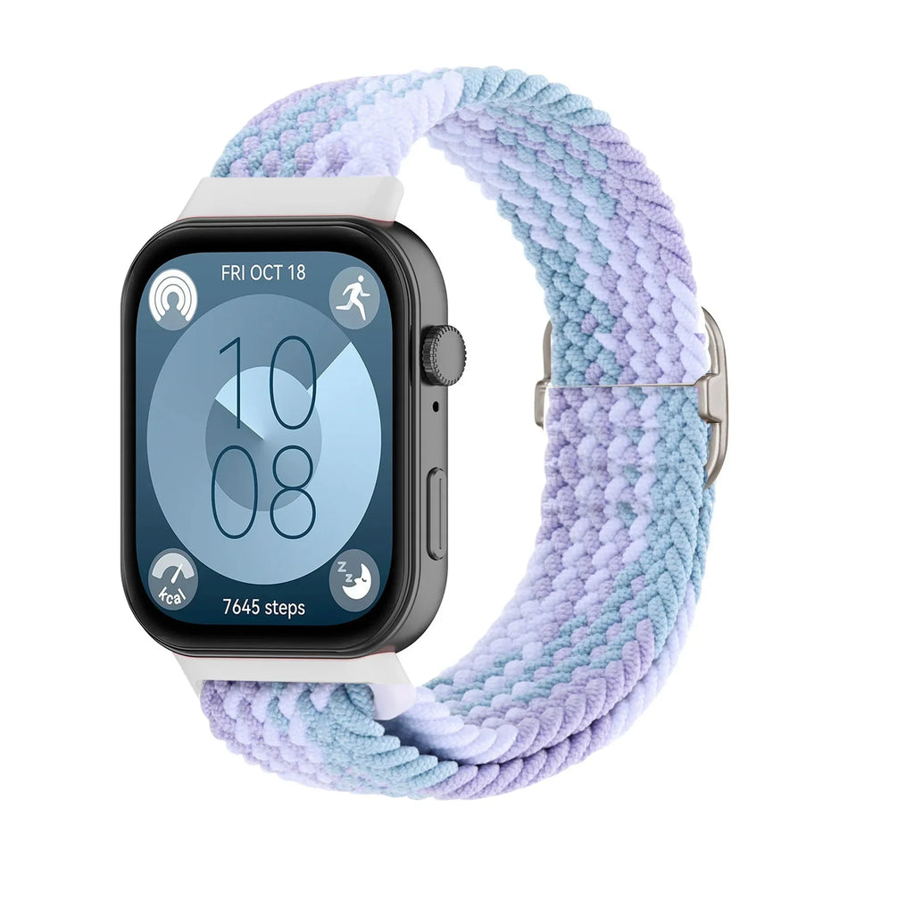 Adjustable Nylon Woven Watch Strap with Metal Buckle Watch Strap Qme