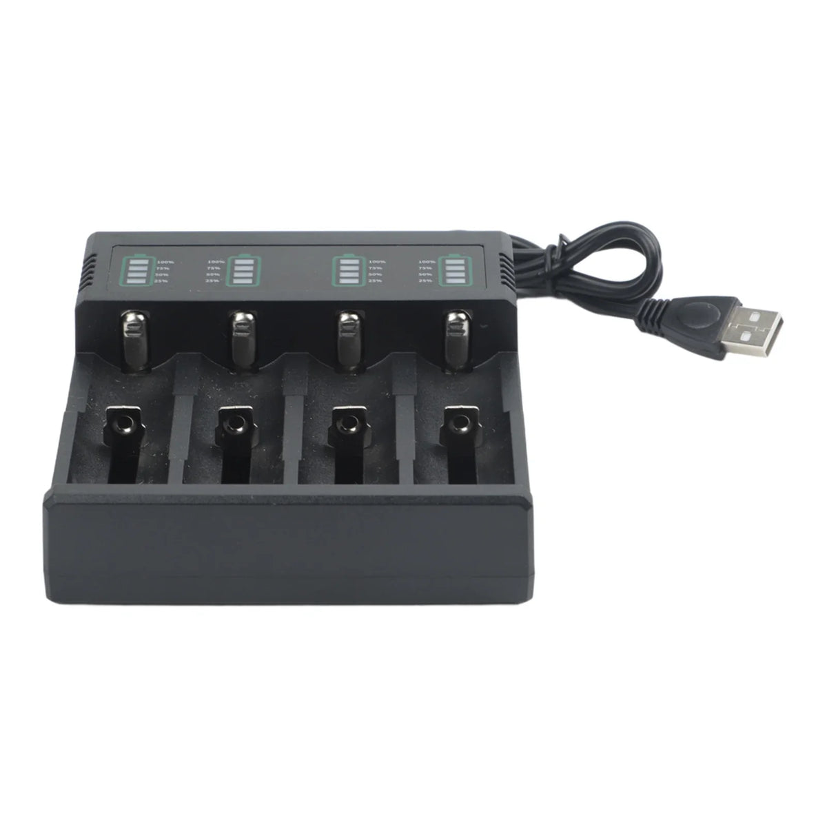 USB Smart Lithium Battery Charger 1/2/4 Slot 18650 21700 Lithium Battery Charger Qme