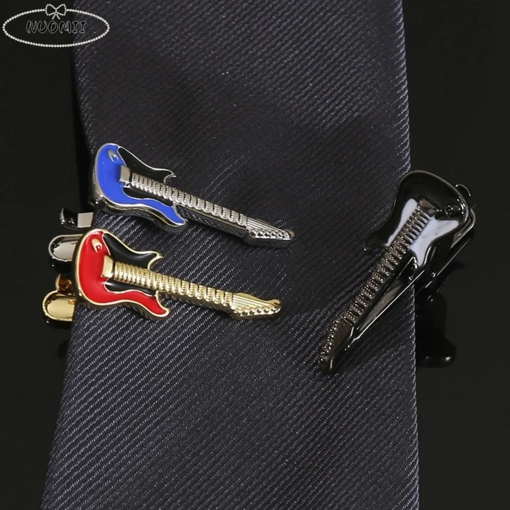 Guitar Tie Clip – Punk Music Metal Tie Bar for Men Tie Clip Qme