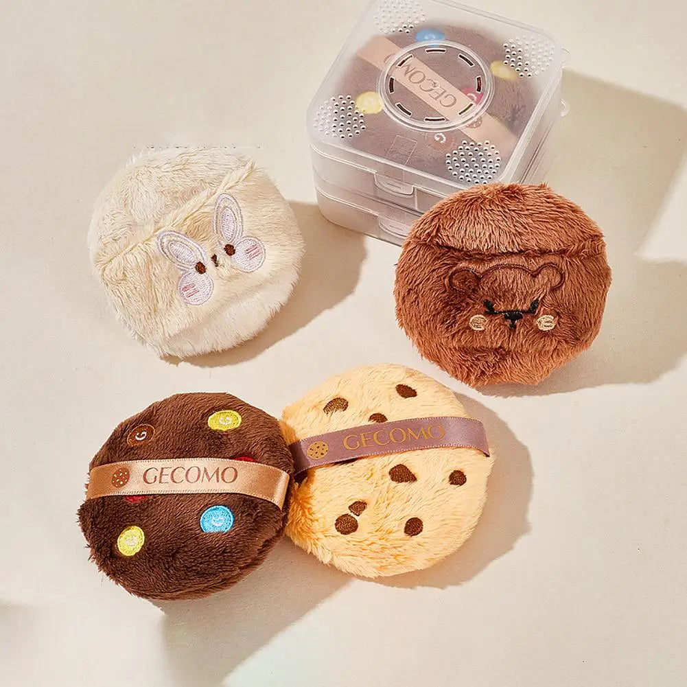 Little Bear Velvet Powder Puff Makeup Sponge – 4 Colors Makeup Powder Puff Qme