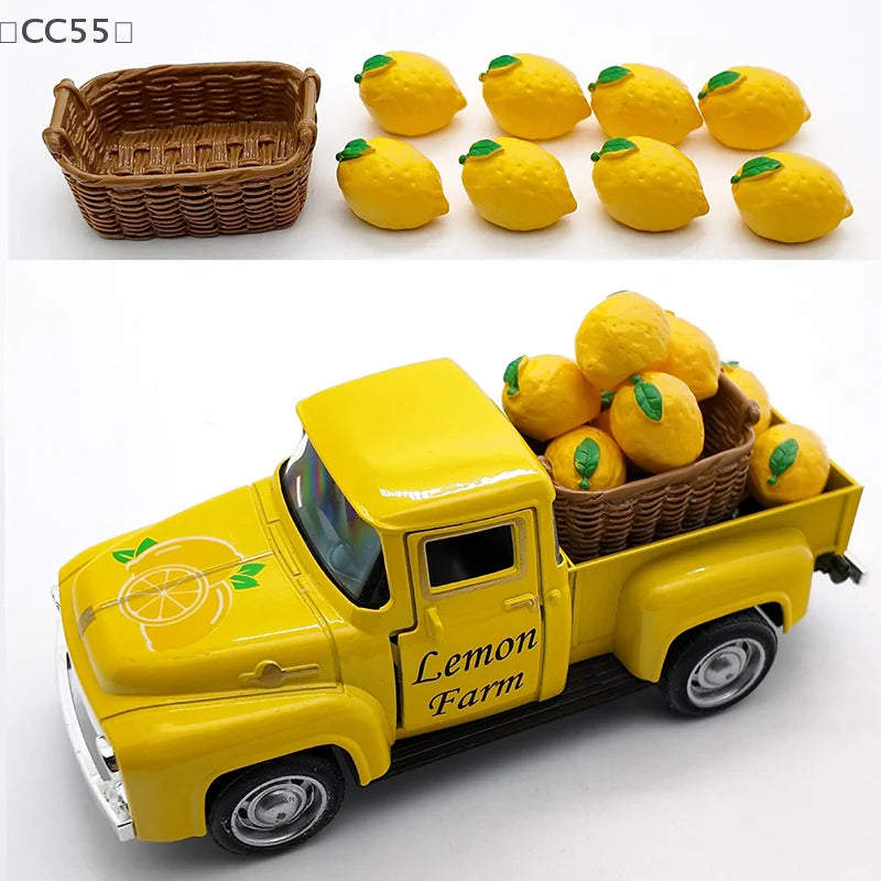 Lemon Farmhouse Truck Decor Set – Summer Tiered Tray Ornament Farmhouse Decor Set Qst