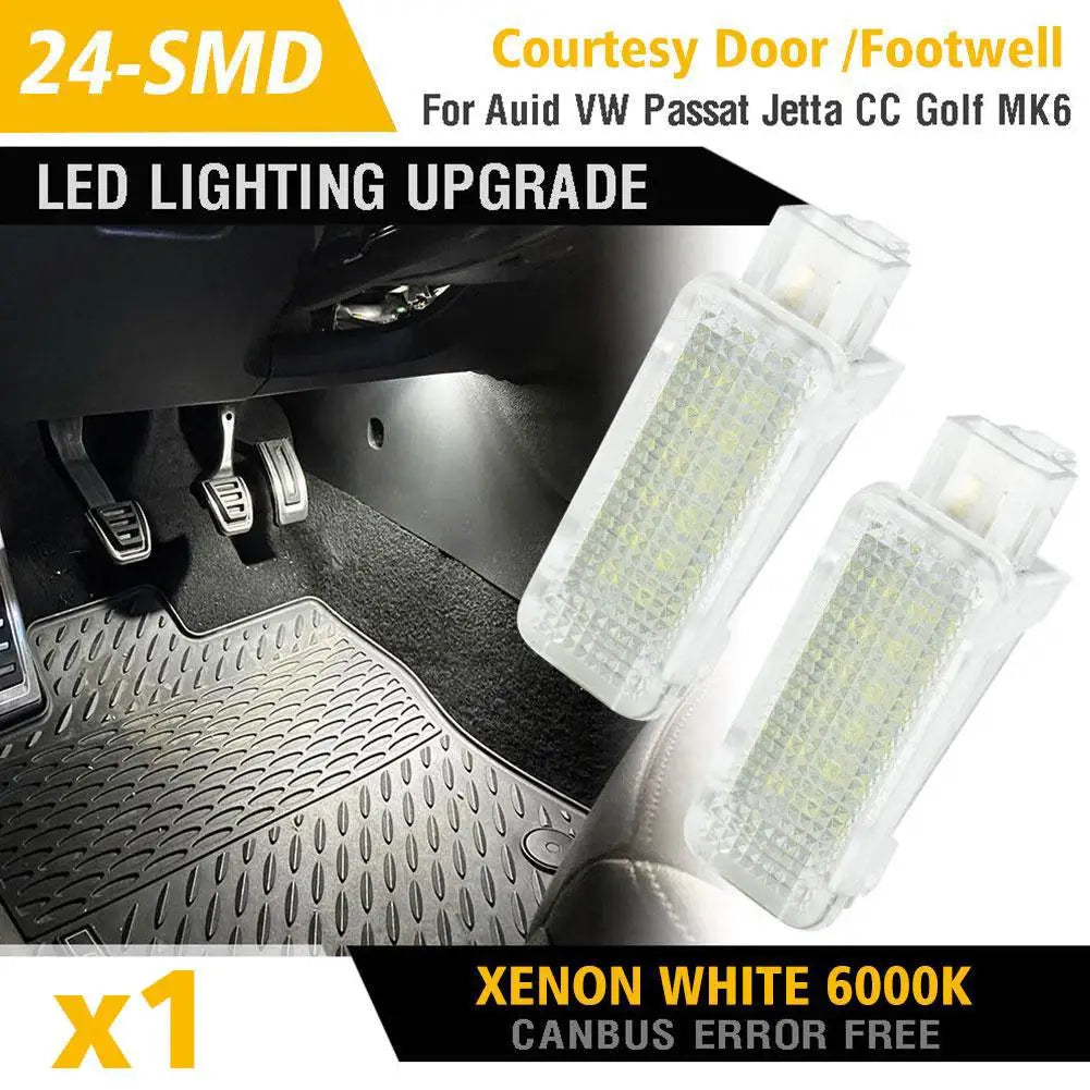 VW B5 B6 CC Golf MK5–MK7 LED Footwell & Trunk Light Kit Car Interior LED Light Qme