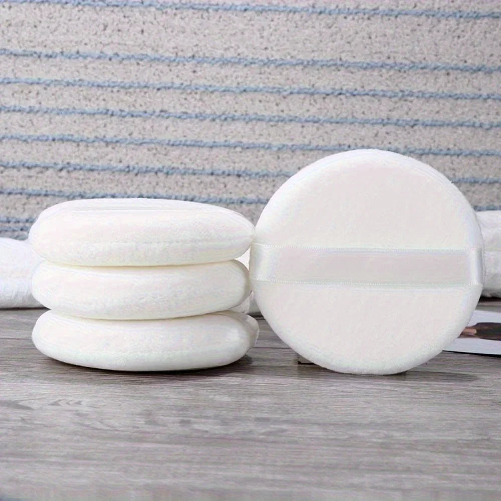 Extra-Large Satin Handle Facial & Body Makeup Sponge Pads Makeup Sponge Pads Qme