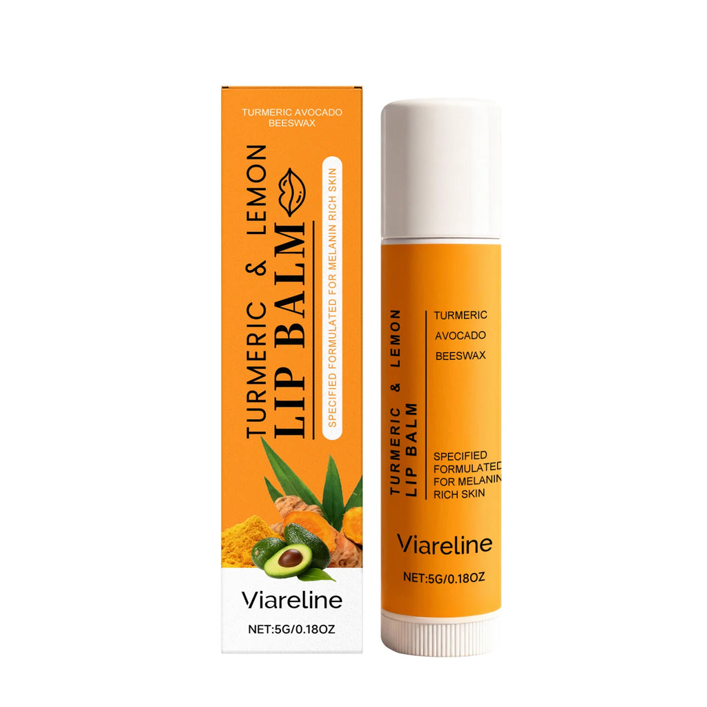 VIARELINE Turmeric Lemon Lip Balm – Moisturizing & Brightening Lip Balm Qst 5g boxed