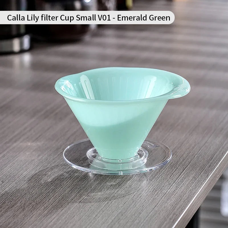 Bincoo Tritan Reusable Coffee Drip Filter Cup & Tray Set Coffee Drip Filter Set Qst green China Mainland