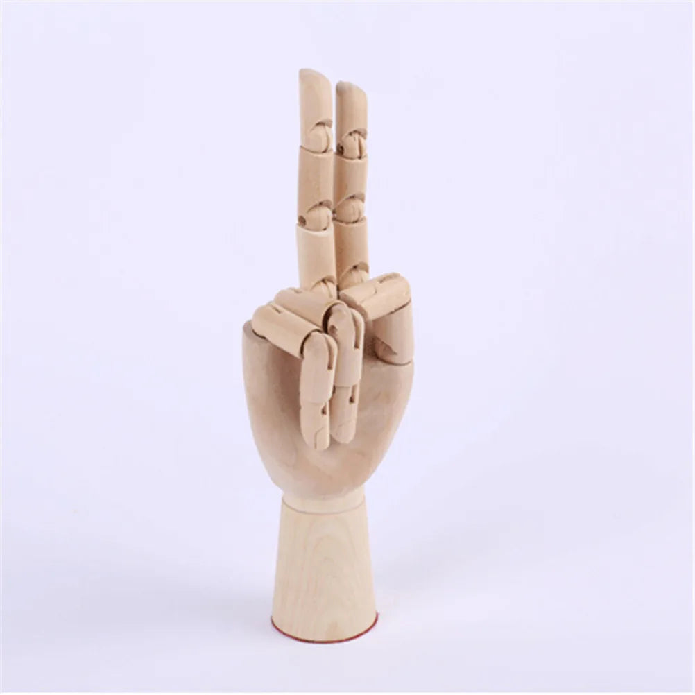 Wooden Hand Mannequin Model – Movable Artist Drawing Aid Artist Drawing Mannequin Qst