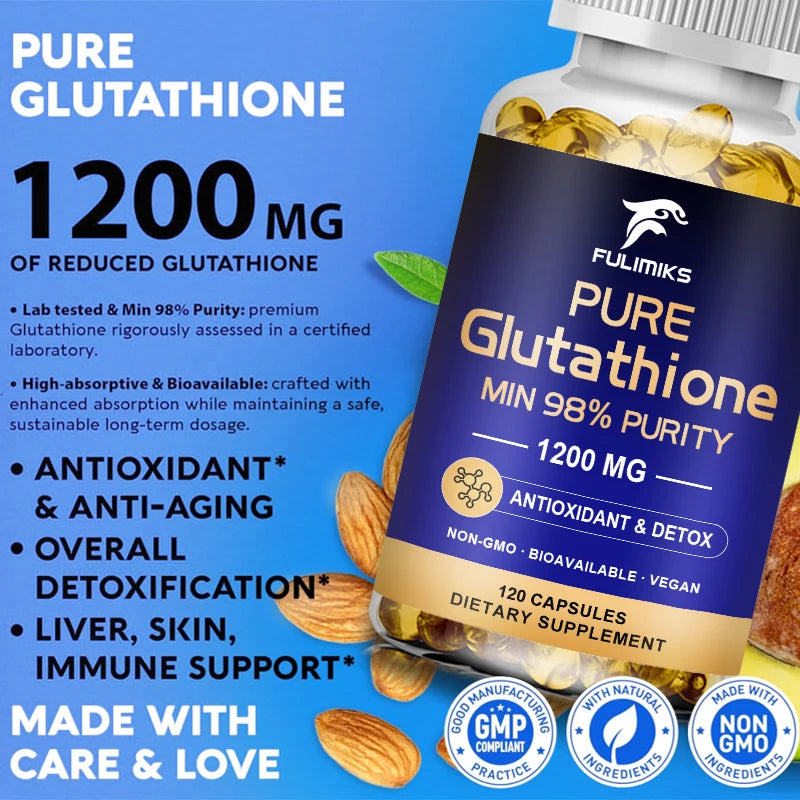 Fulimiks Glutathione 1200mg Capsules – Skin & Antioxidant Glutathione Supplement Qst