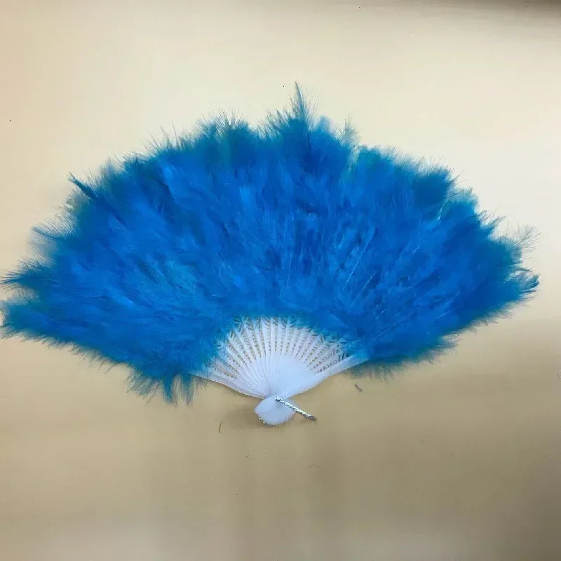 Soft Fluffy Feather Fan – Burlesque Dance & Fancy Dress Costume Feather Fan Qme