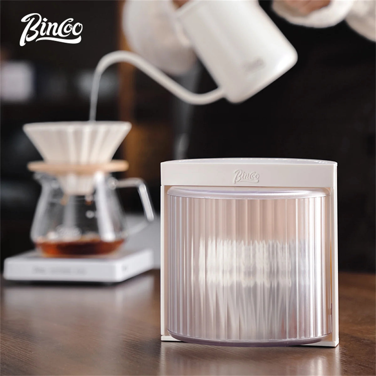BINCOO Coffee Filter Paper Storage Box | Dust-Proof Holder Coffee Filter Holder Qst