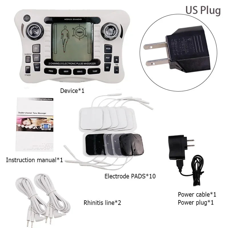 Electronic Pulse Massager – TENS EMS Muscle Stimulator Device Pulse Massager Qst 248 US