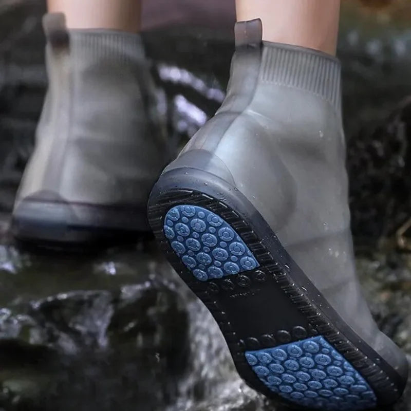 Reusable Silicone Rain Shoe Covers – Tall Anti-Slip Boot Rain Shoe Covers Qme