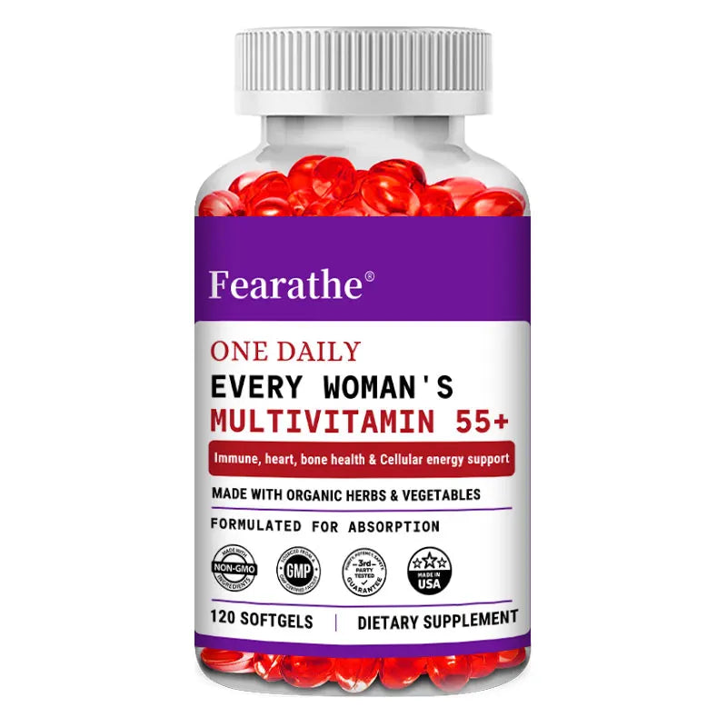 Women's 55+ Multivitamin Capsules – Vitamins A B C D E K Women's Multivitamin Qst 120 count 5 bottle