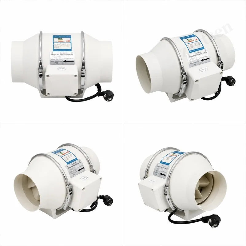 ZARTSEN DPT-100 Remote Control Inline Duct Fan – 38dB Quiet Inline Duct Fan Qst