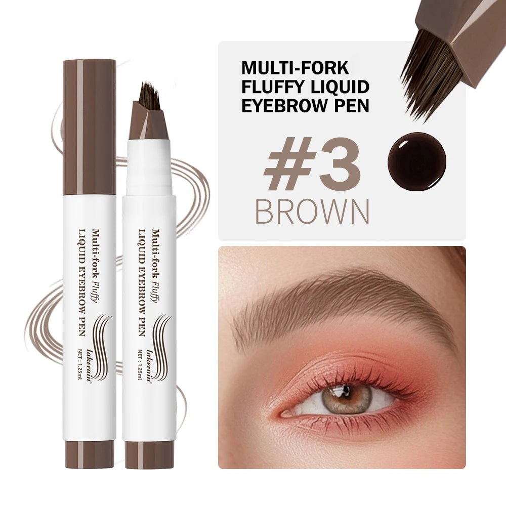 Waterproof Multi-Pronged Liquid Eyebrow Pencil – Natural Finish Eyebrow Pencil Qst 03