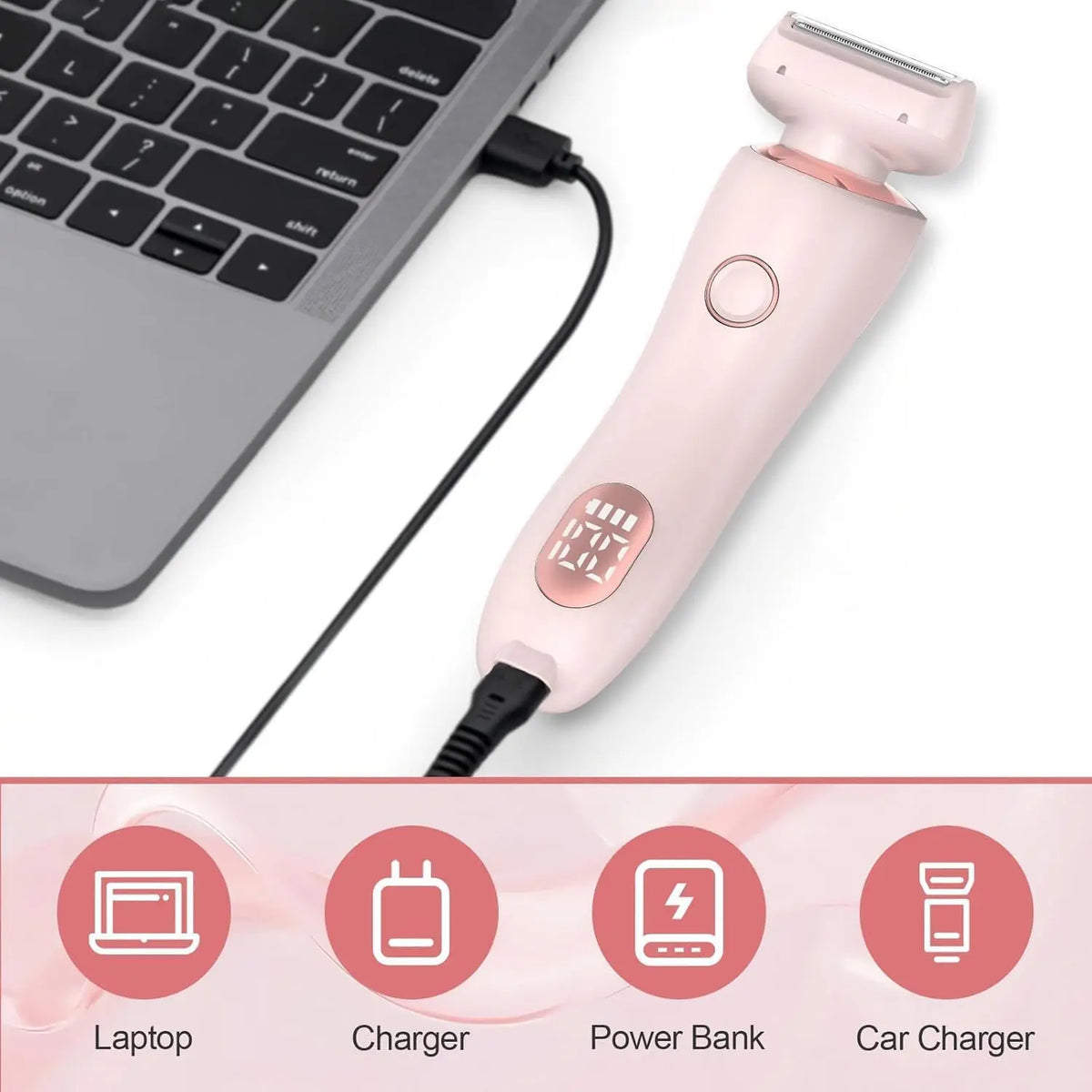 VIMYSHOW 2-in-1 Women's Electric Shaver & Bikini Trimmer Women's Electric Shaver Qst
