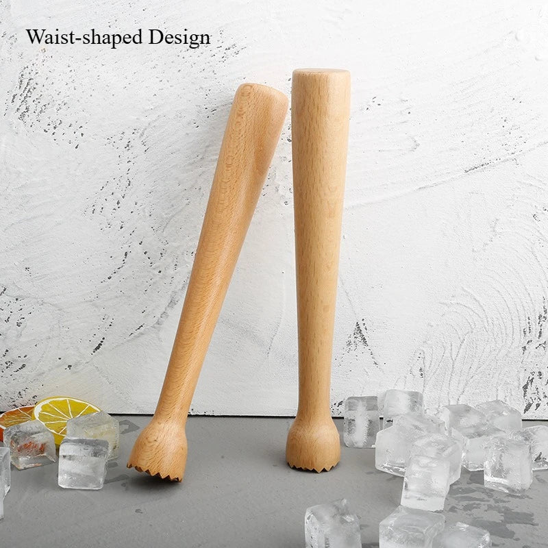 2-Pc Beechwood Muddler Set – Cocktails, Milk Tea & Ice Cocktail Muddler Set Qme