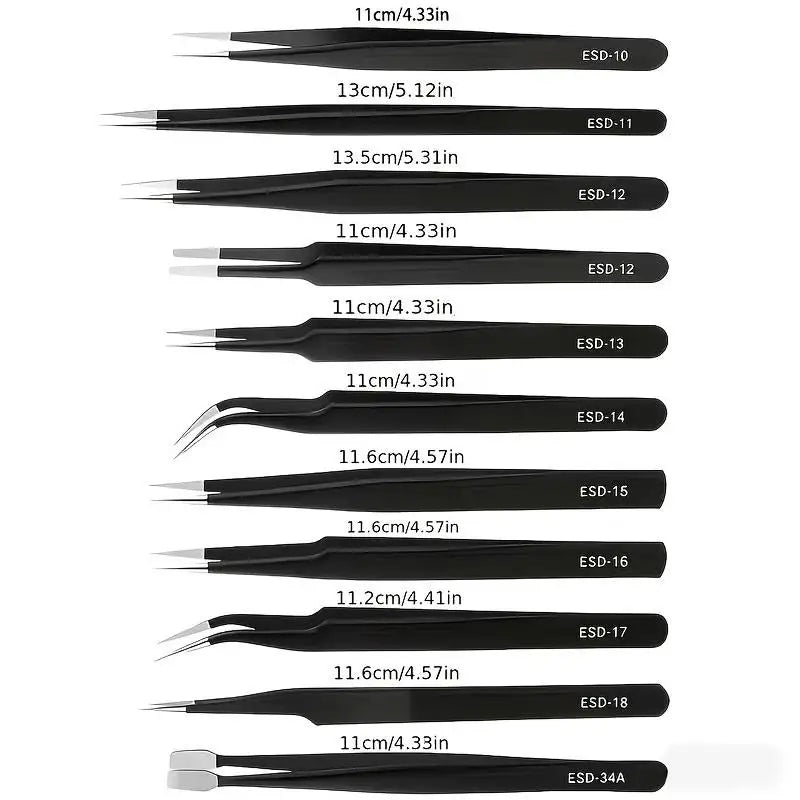 Anti-Static Precision Tweezers – Industrial Grade Stainless Steel Precision Tweezers Qme