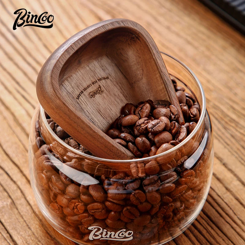 Bincoo Solid Wood Coffee Dosing Tray – Espresso & Pour Over Coffee Dosing Tray Qst