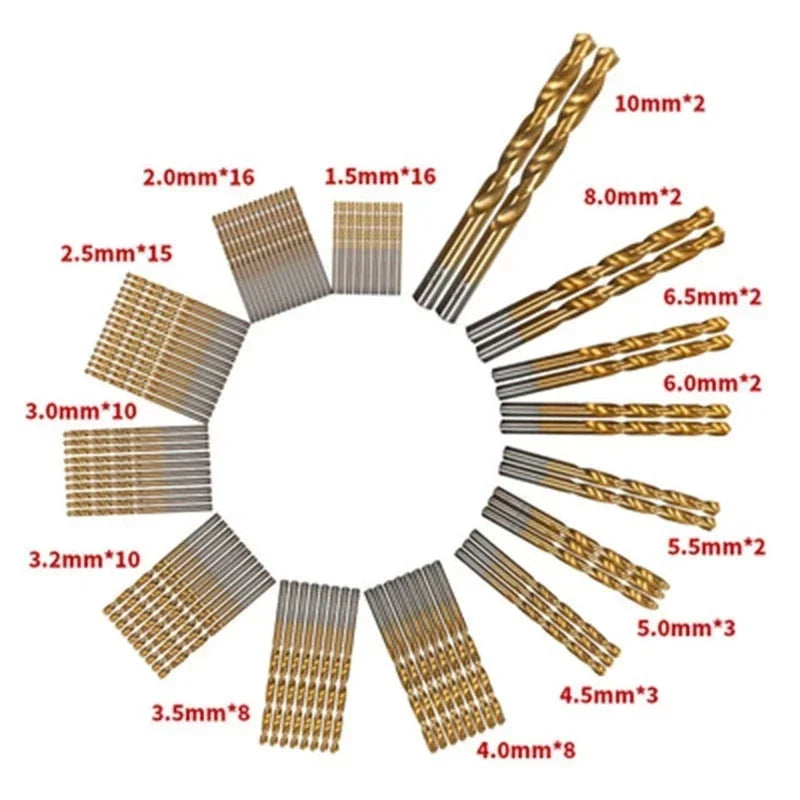 99-Piece HSS Metric Drill Bit Set – Metal, Wood & Plastic Metric Drill Bit Set Qme