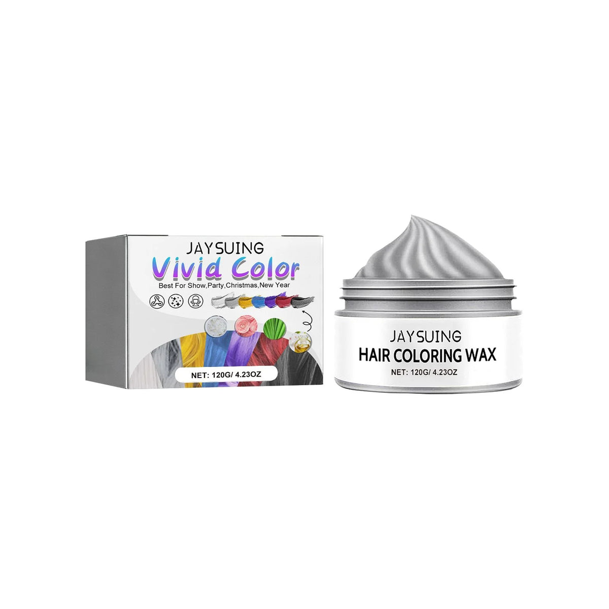 Temporary Hair Color Wax – DIY Nourishing Styling Pomade 120g Hair Color Wax Qst Grey