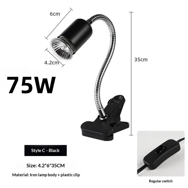 UVA UVB Reptile Basking Spot Lamp 50W 75W – Simulated Sunlight Reptile Basking Lamp Qme 75W A