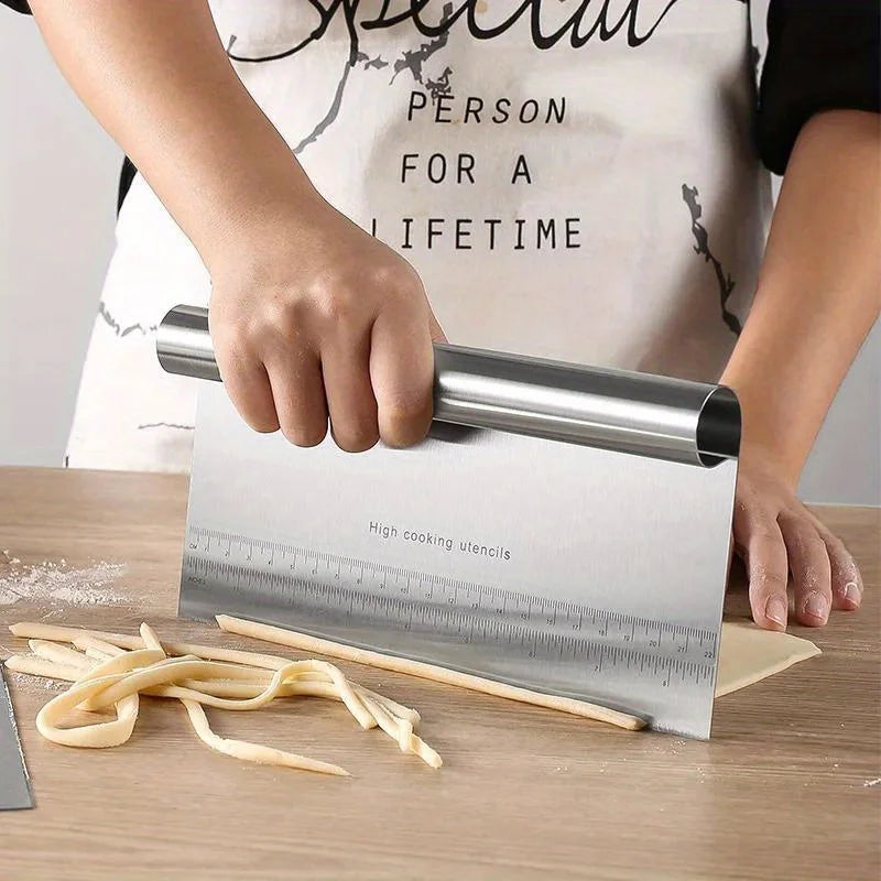 Stainless Steel Bench Scraper Dough Chopper Pastry Cutter Pastry Bench Scraper Qme