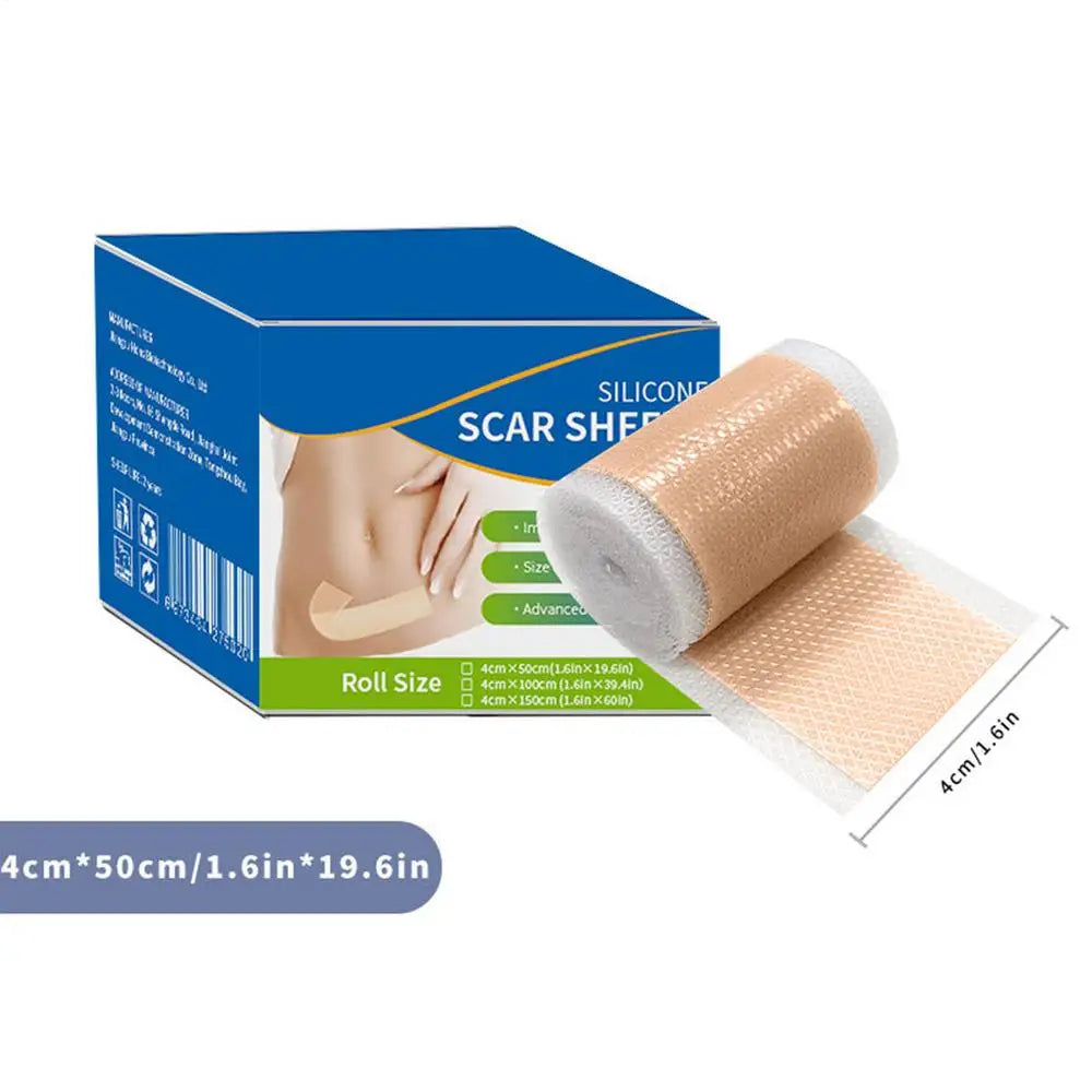 Silicone Scar Sheets Roll – Reusable Breathable Tape 4×50cm Silicone Scar Tape Qme 50cm