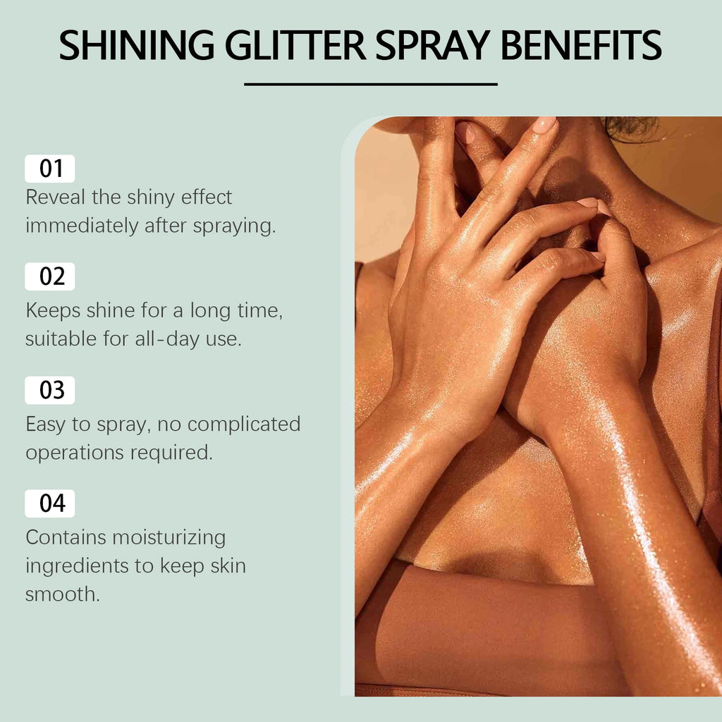 Eelhoe Highlighter Body Spray – Shimmer Glow, Long-Lasting Body Shimmer Spray Qst