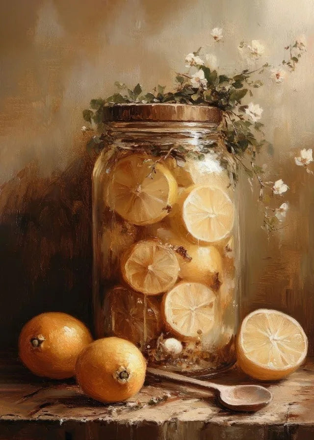 Vintage Kitchen Still Life Canvas Wall Art – Food Poster Print Canvas Wall Art Qst 12 40x50cm Unframed