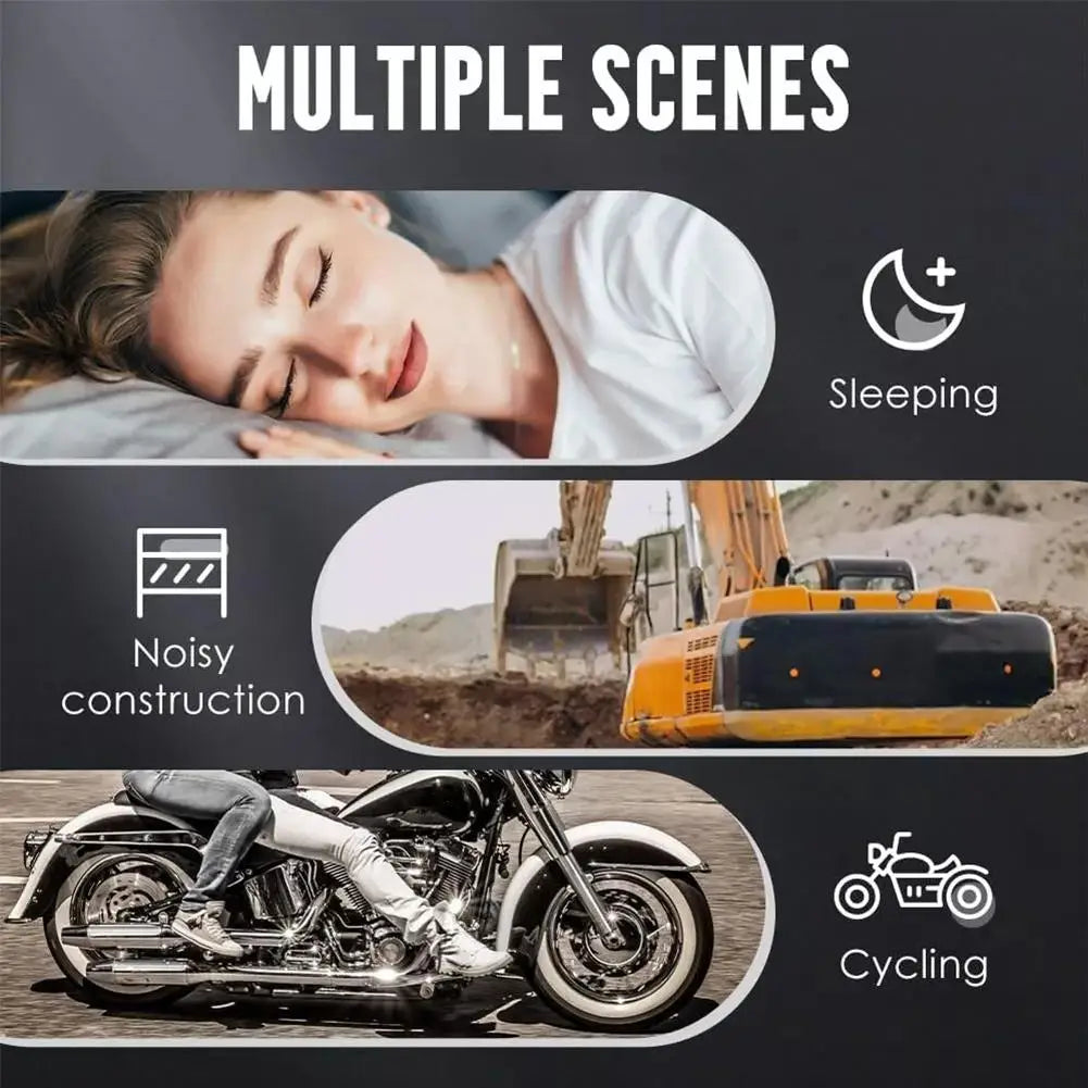 Motorcycle Earplugs – Windproof Noise Reduction & Sleep Mute Noise Reduction Earplugs Qme