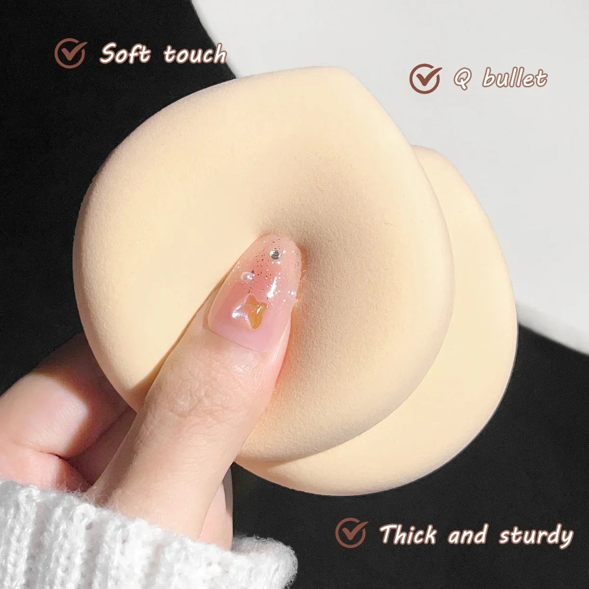 Korean Marshmallow Makeup Puff Sponge – Dry & Wet Use Makeup Puff Sponge Qme