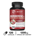 Berberine 1200mg + Ceylon Cinnamon – 120 Vegan Capsules Herbal Supplement Qst 120 Capsules