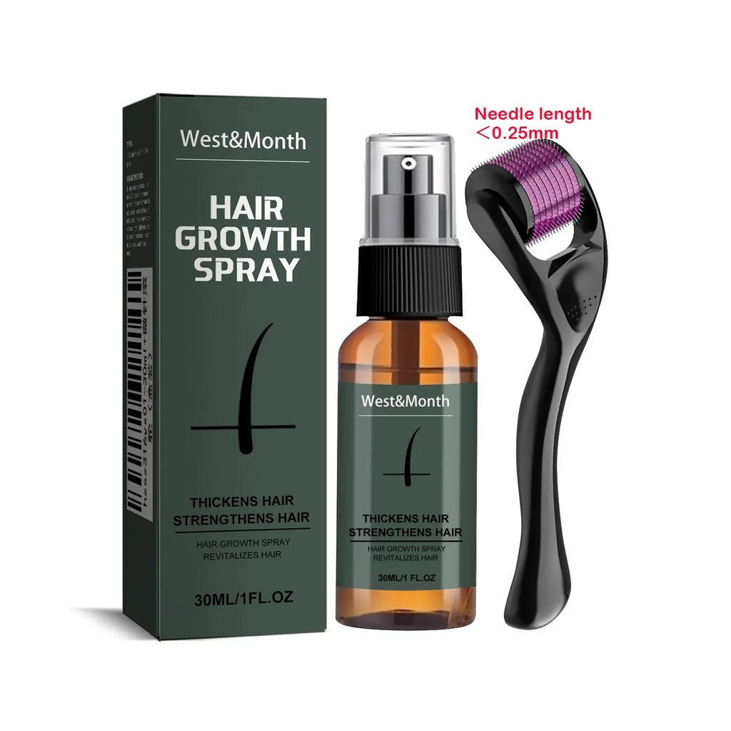 Men's Beard Spray & Micro Roller Moisturizing Thickening Kit Beard Care Kit Qme 1 Set