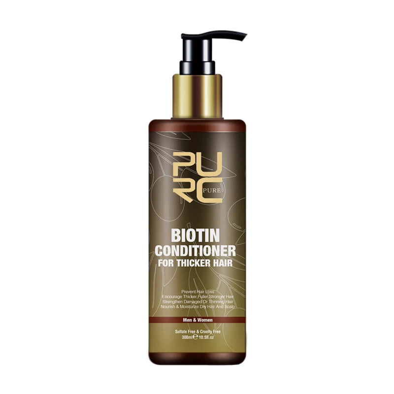 PURC Biotin Shampoo, Conditioner & Hair Growth Oil Set Hair Care Set Qst 300ml Conditioner Russian Federation